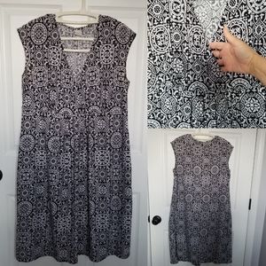 Merona Black & White Sleeveless Short Dress XXL.